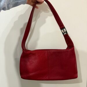 Tommy Hilfiger Red Leather Shoulder Bag